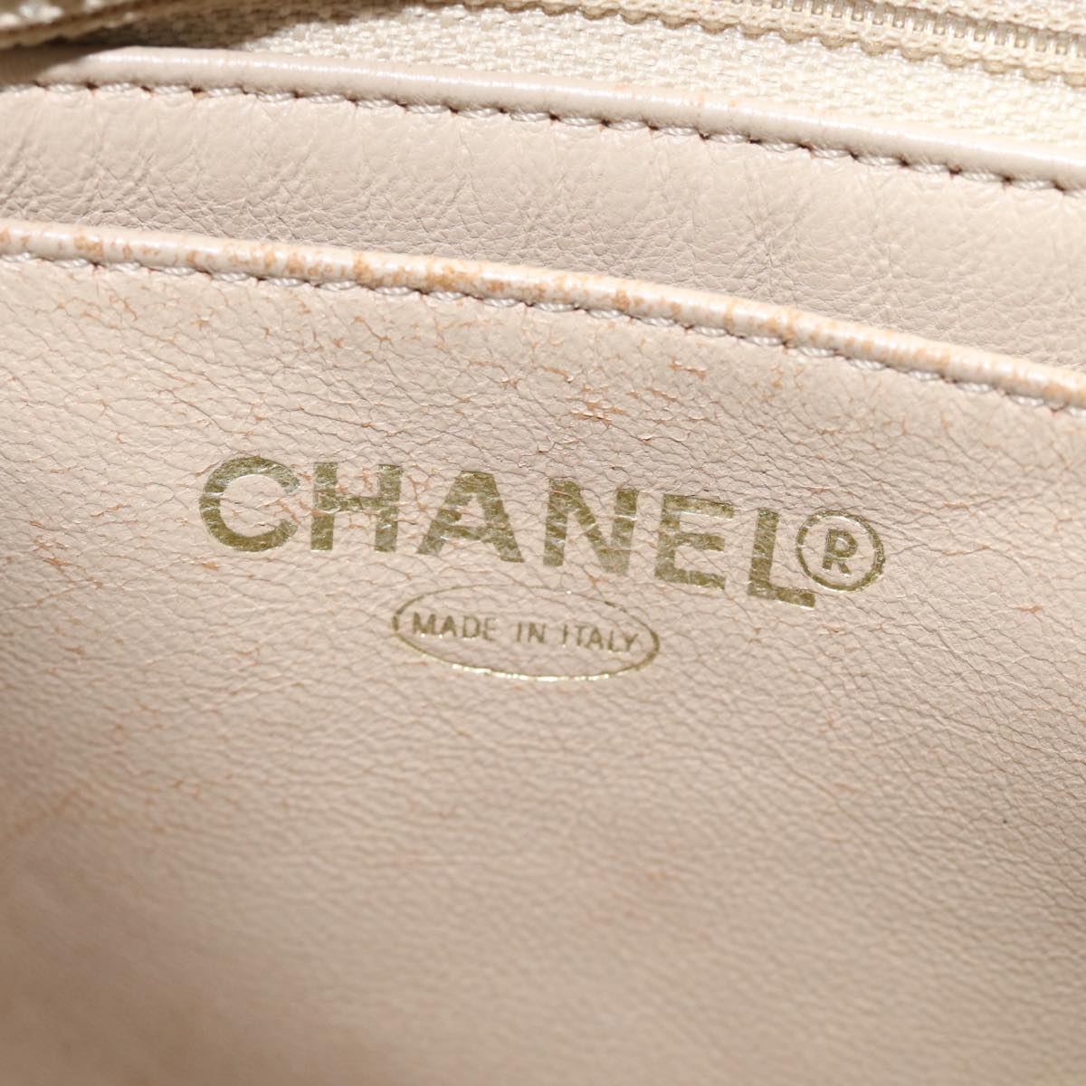 CHANEL Choco Bar Turn Lock Shoulder Bag Wool Multicolor CC bs15780