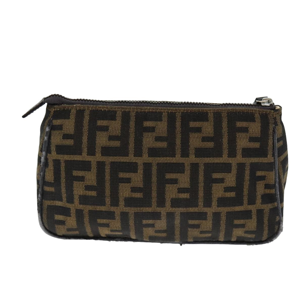 FENDI Zucca Canvas Pouch Brown Black bs15782