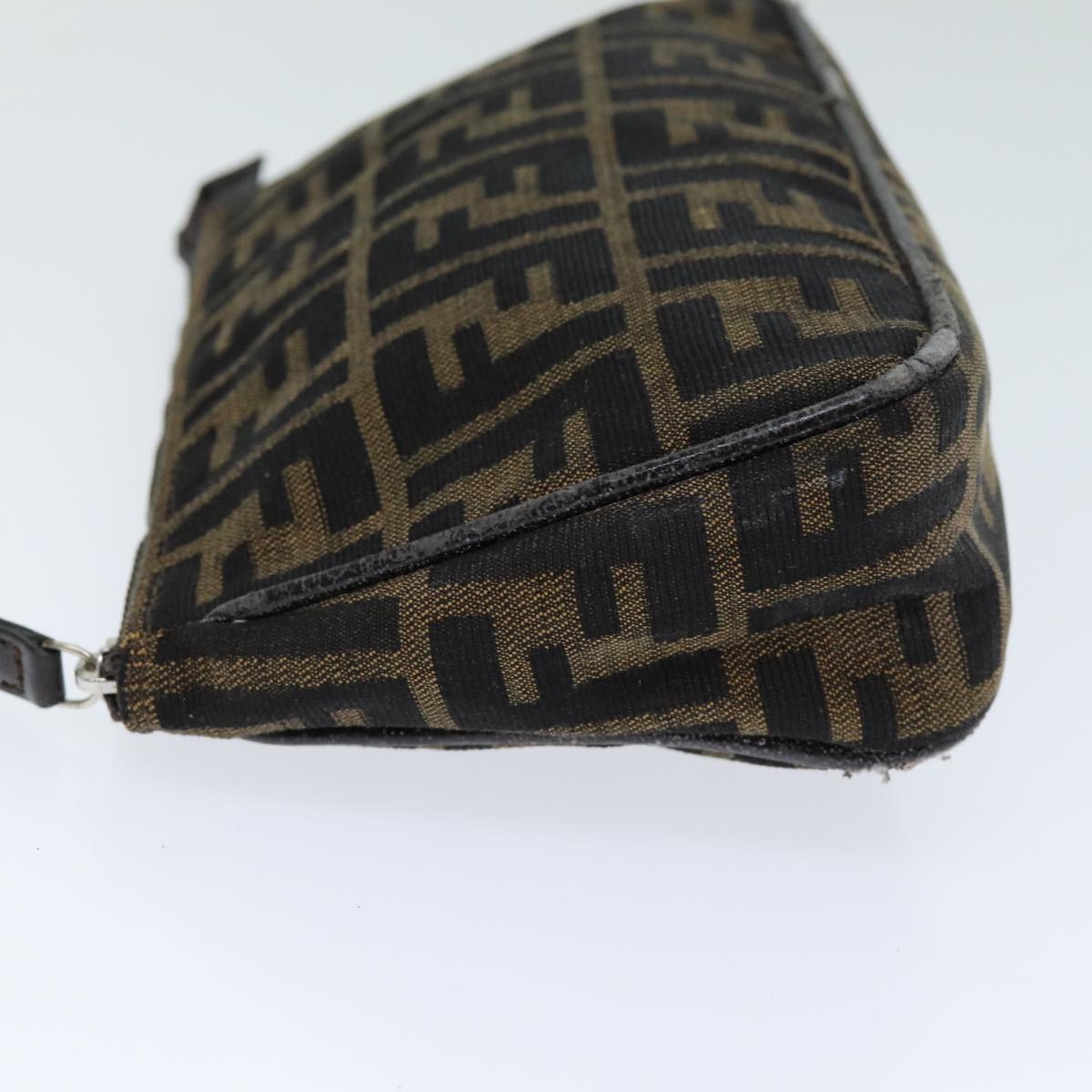 FENDI Zucca Canvas Pouch Brown Black bs15782