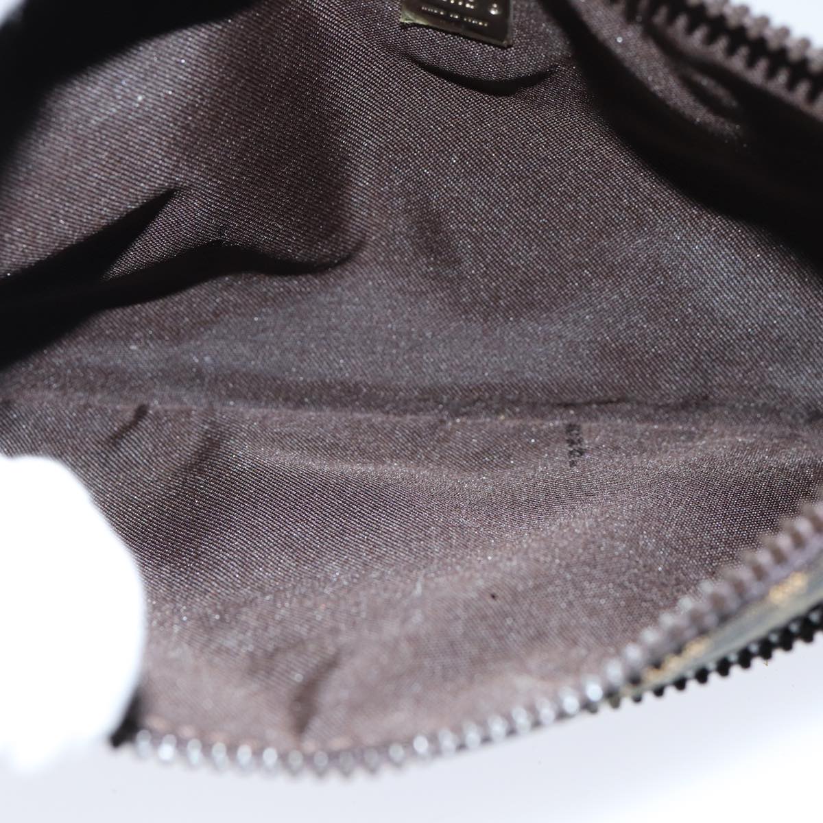FENDI Vanity Zucca Canvas Pouch Black Brown bs15787