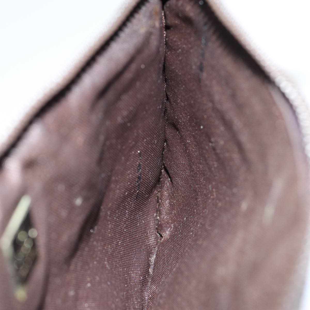 FENDI Vanity Zucca Canvas Pouch Black Brown bs15787