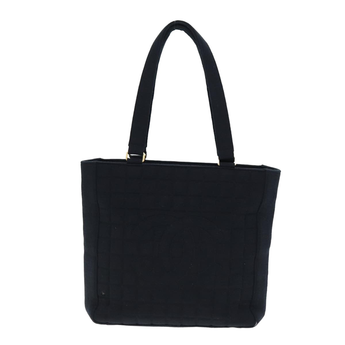 CHANEL Choco Bar Tote Bag Cotton Black CC bs15847