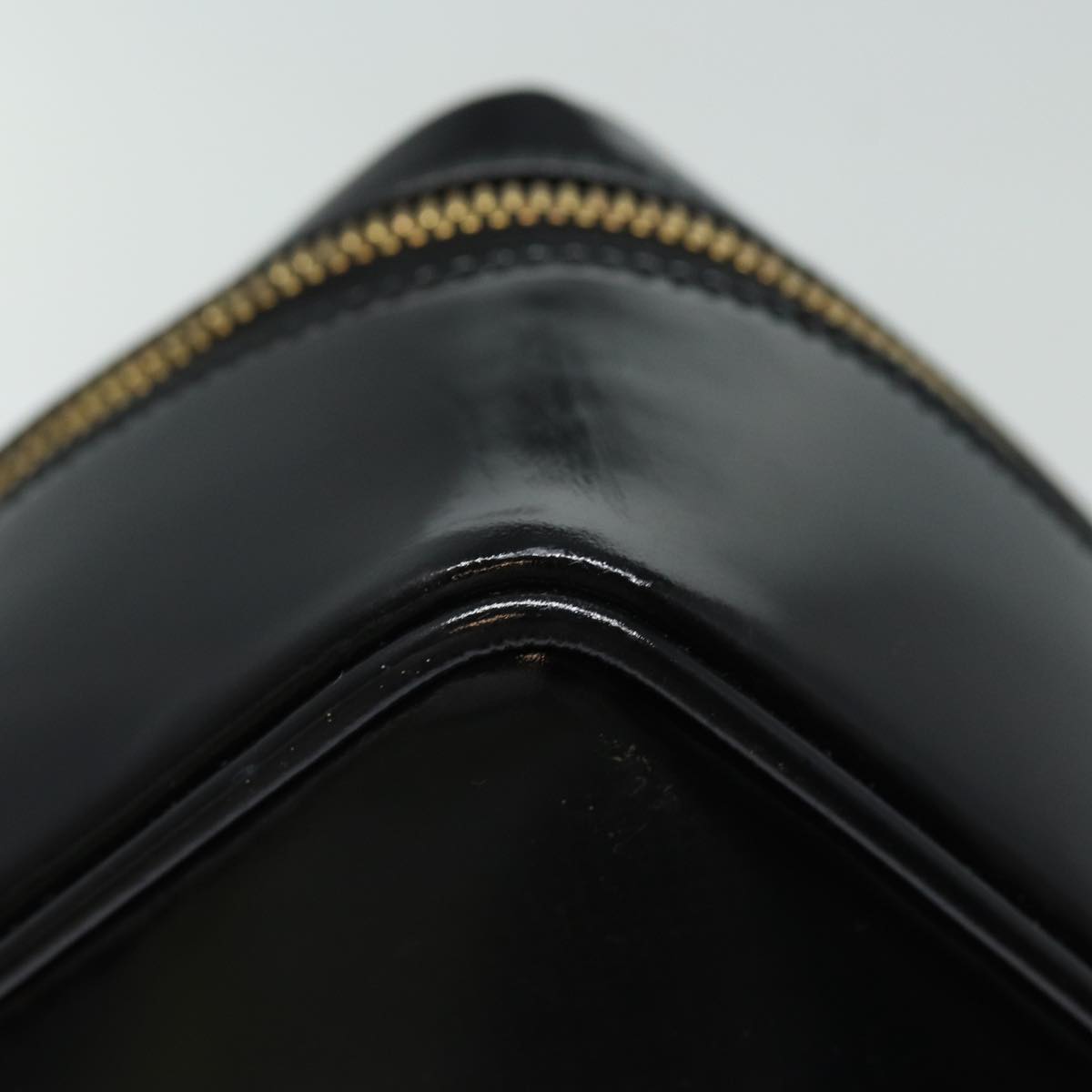 GUCCI Bamboo Vanity Hand Bag Enamel Black bs15879