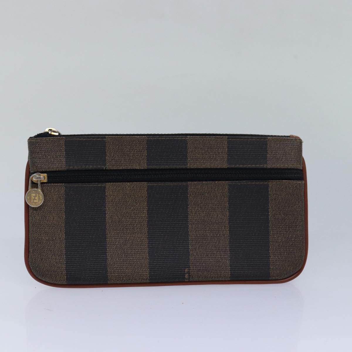 FENDI Zucca Canvas Pecan Canvas Pouch 2Set Brown Black bs15954