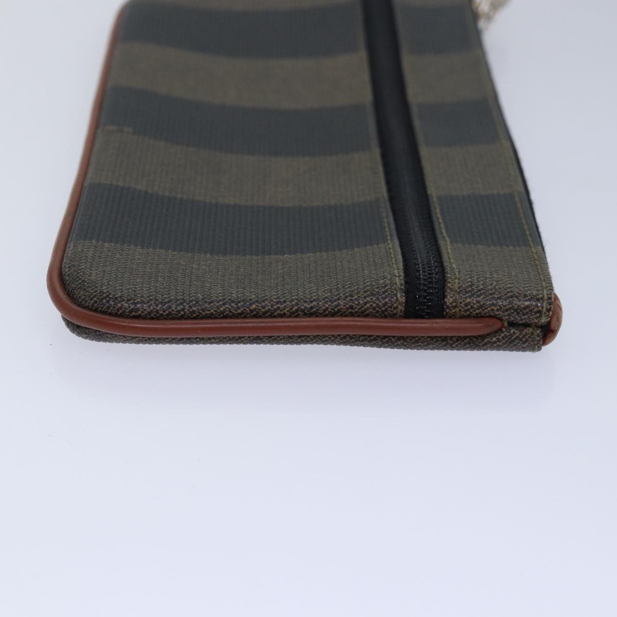 FENDI Zucca Canvas Pecan Canvas Pouch 2Set Brown Black bs15954
