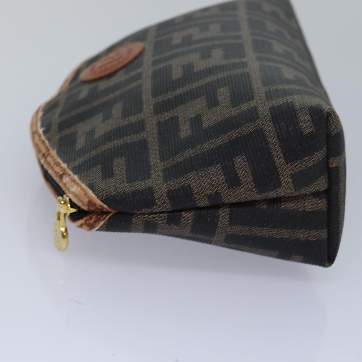 FENDI Zucca Canvas Pecan Canvas Pouch 2Set Brown Black bs15954