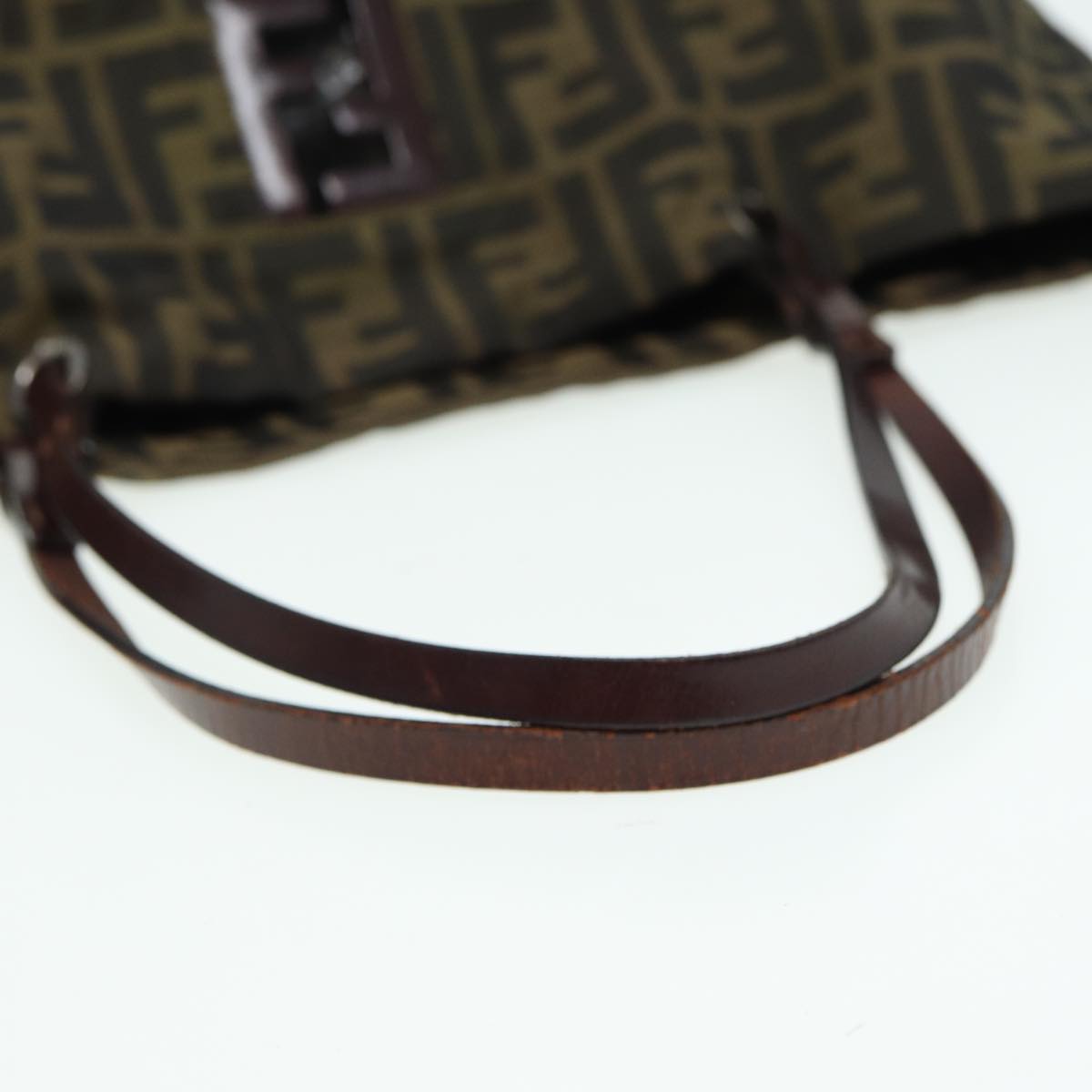 FENDI Zucca Canvas Tote Bag Brown Black bs15988
