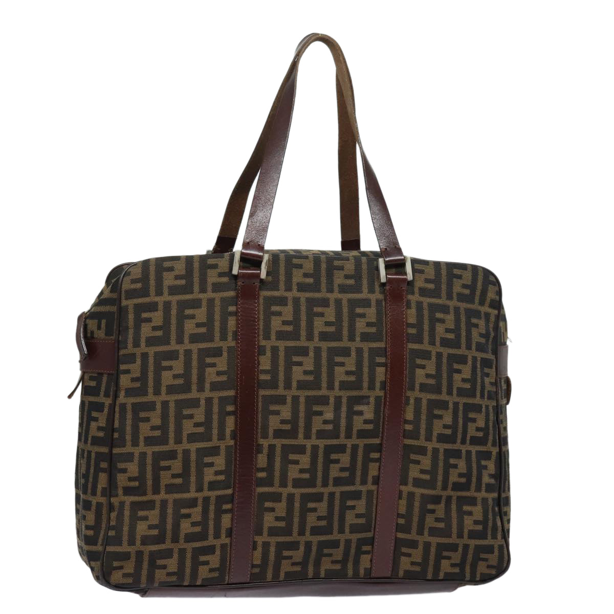 FENDI Zucca Canvas Tote Bag Brown Black bs15989