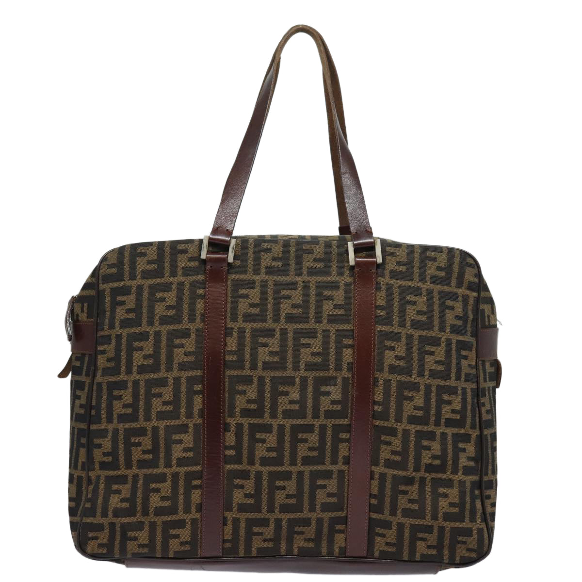 FENDI Zucca Canvas Tote Bag Brown Black bs15989
