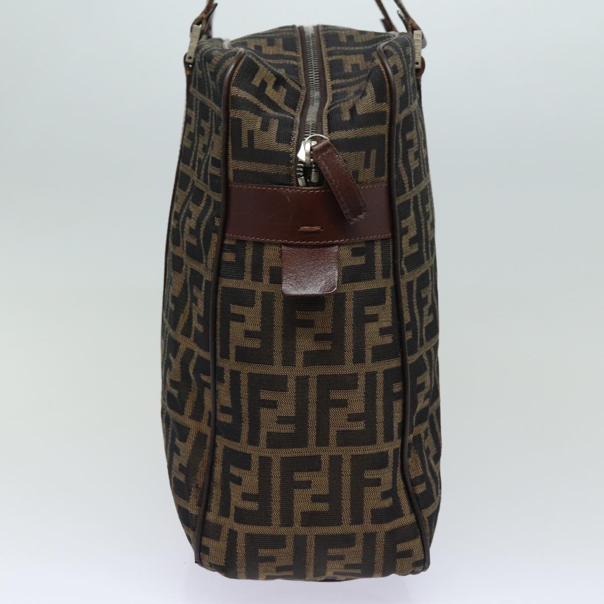 FENDI Zucca Canvas Tote Bag Brown Black bs15989