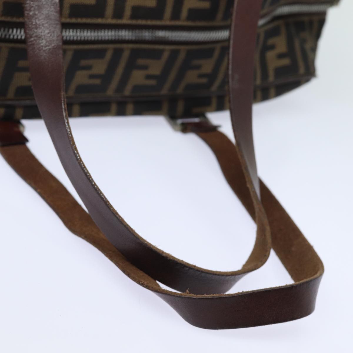 FENDI Zucca Canvas Tote Bag Brown Black bs15989
