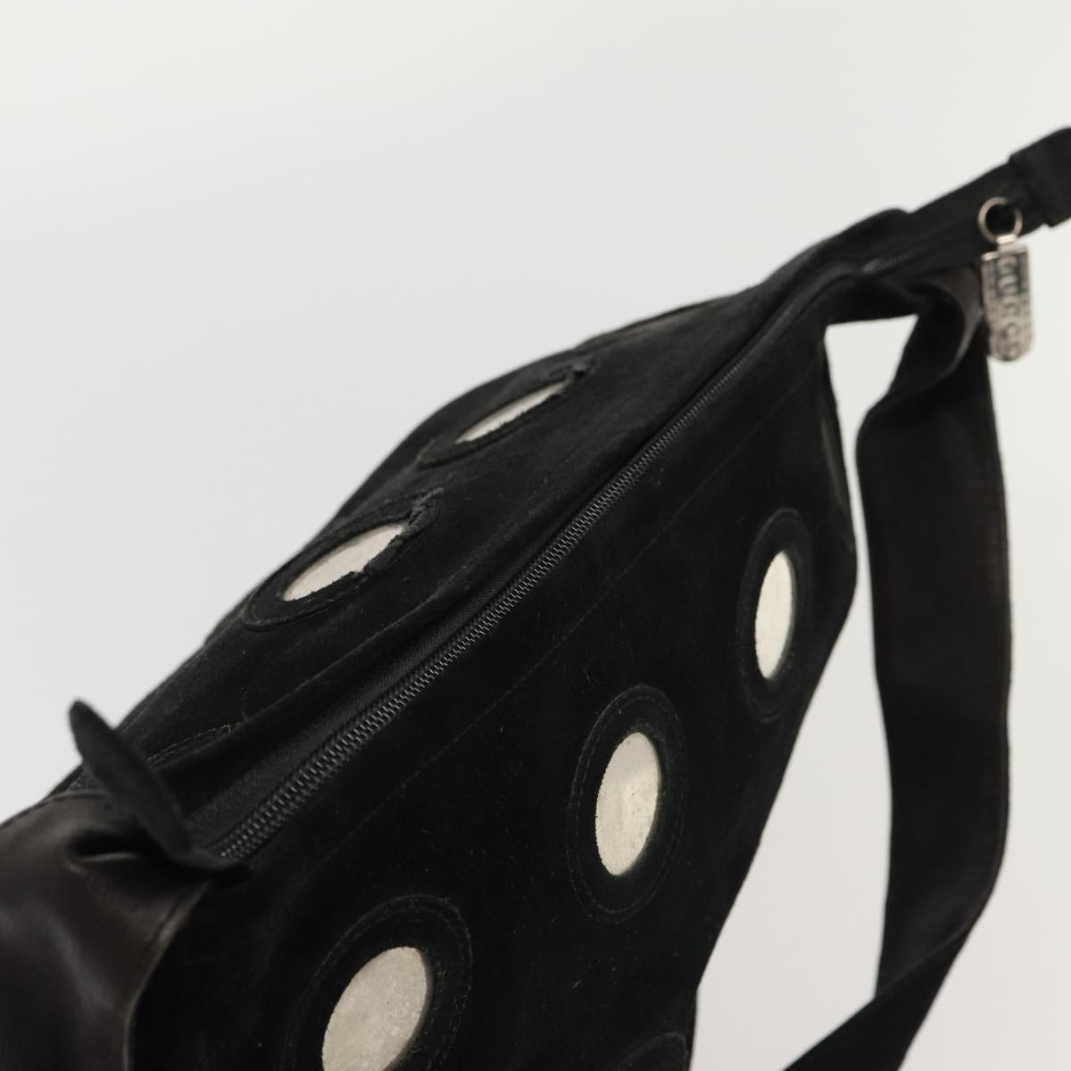 GUCCI Shoulder Bag Suede Black 002 781 0422 bs16033