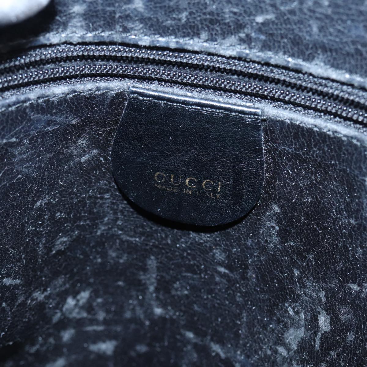 GUCCI Bamboo Hand Bag Leather 2way Black 000 2122 0290 bs16039