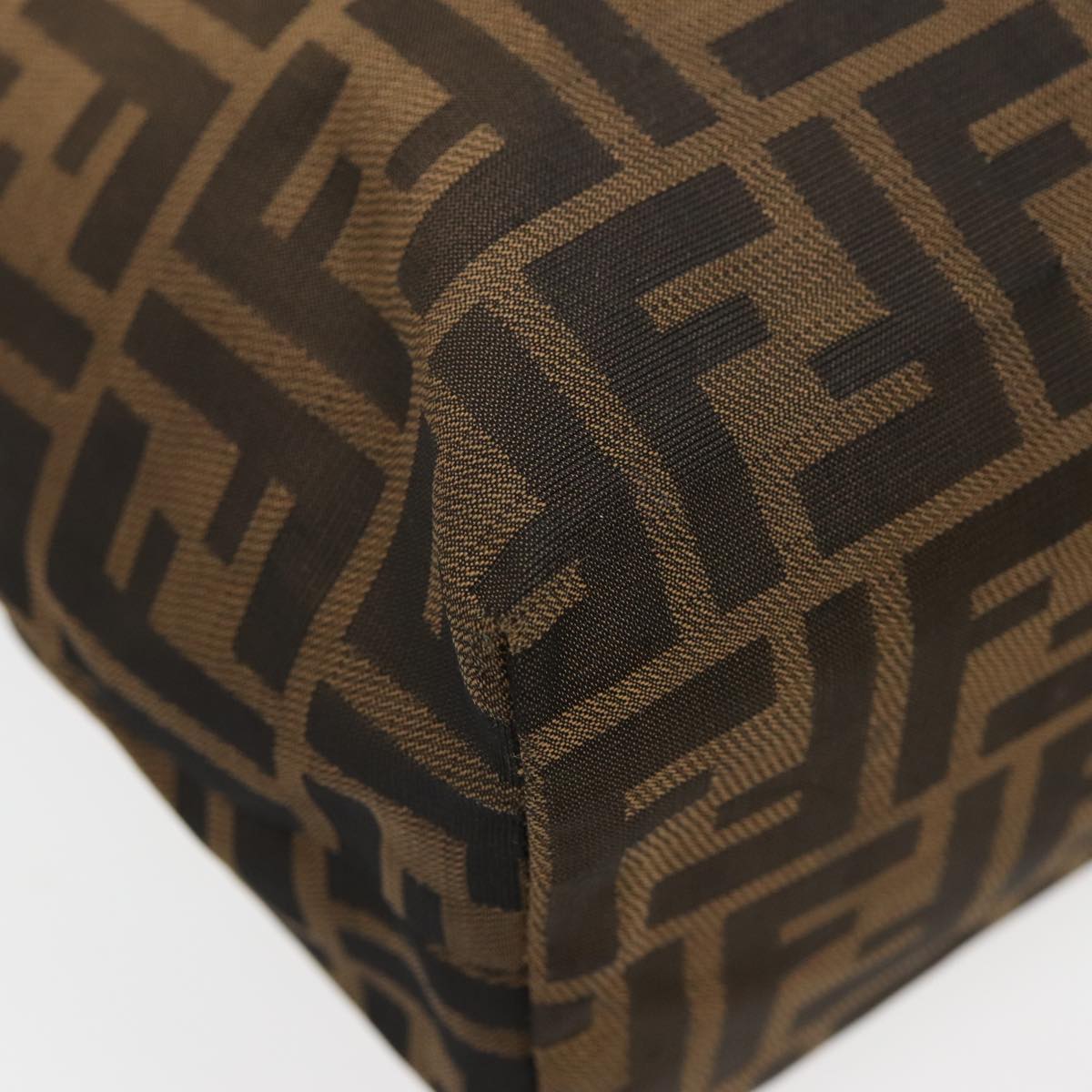 FENDI Zucca Canvas Tote Bag Brown Black bs16071