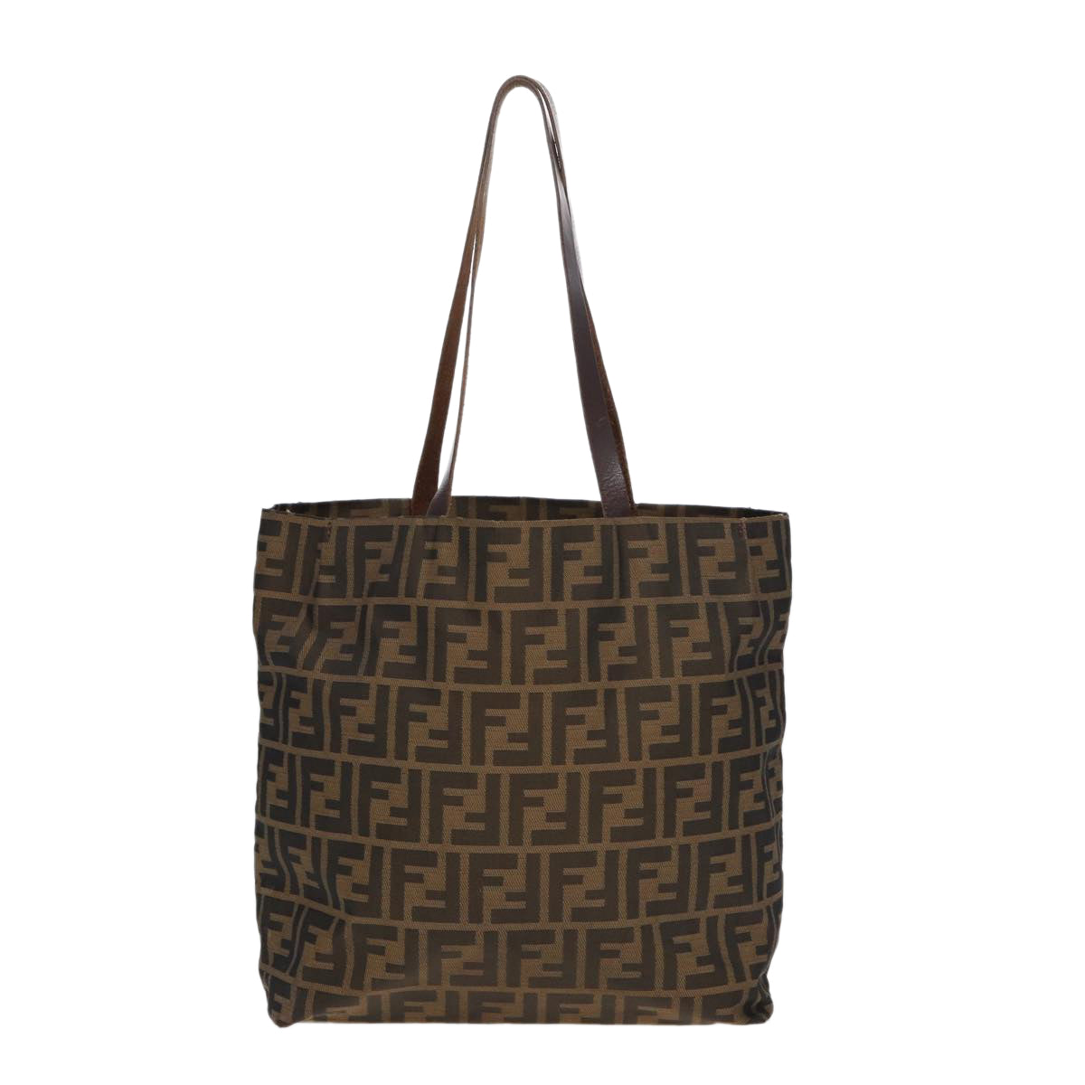 FENDI Zucca Canvas Tote Bag Brown Black bs16071