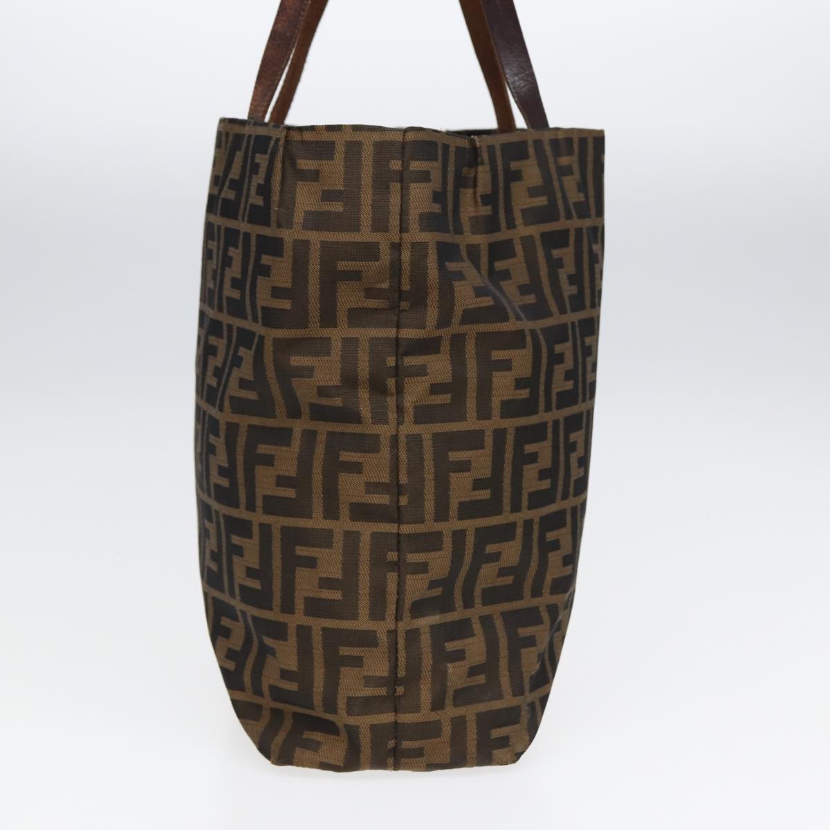 FENDI Zucca Canvas Tote Bag Brown Black bs16071