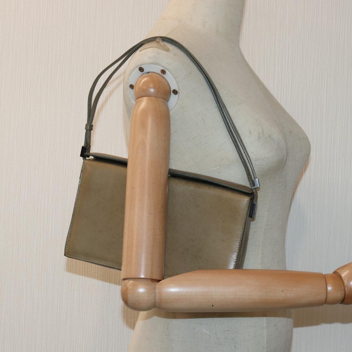 GUCCI Hand Bag Leather Brown bs16079