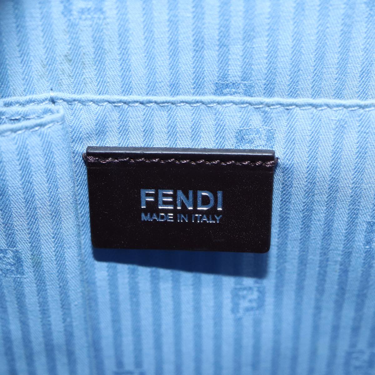 FENDI Hand Bag Leather 2way Blue bs16088