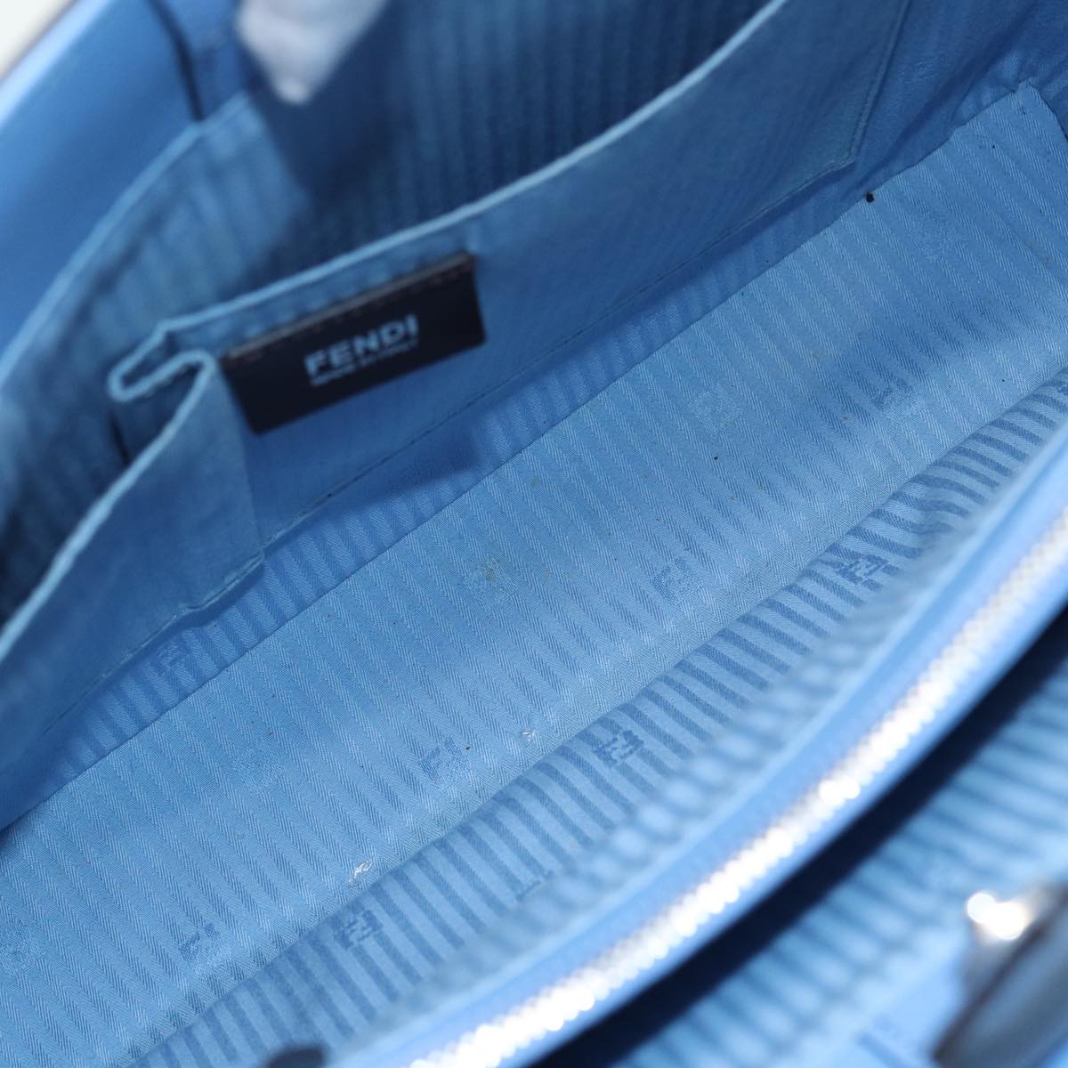 FENDI Hand Bag Leather 2way Blue bs16088
