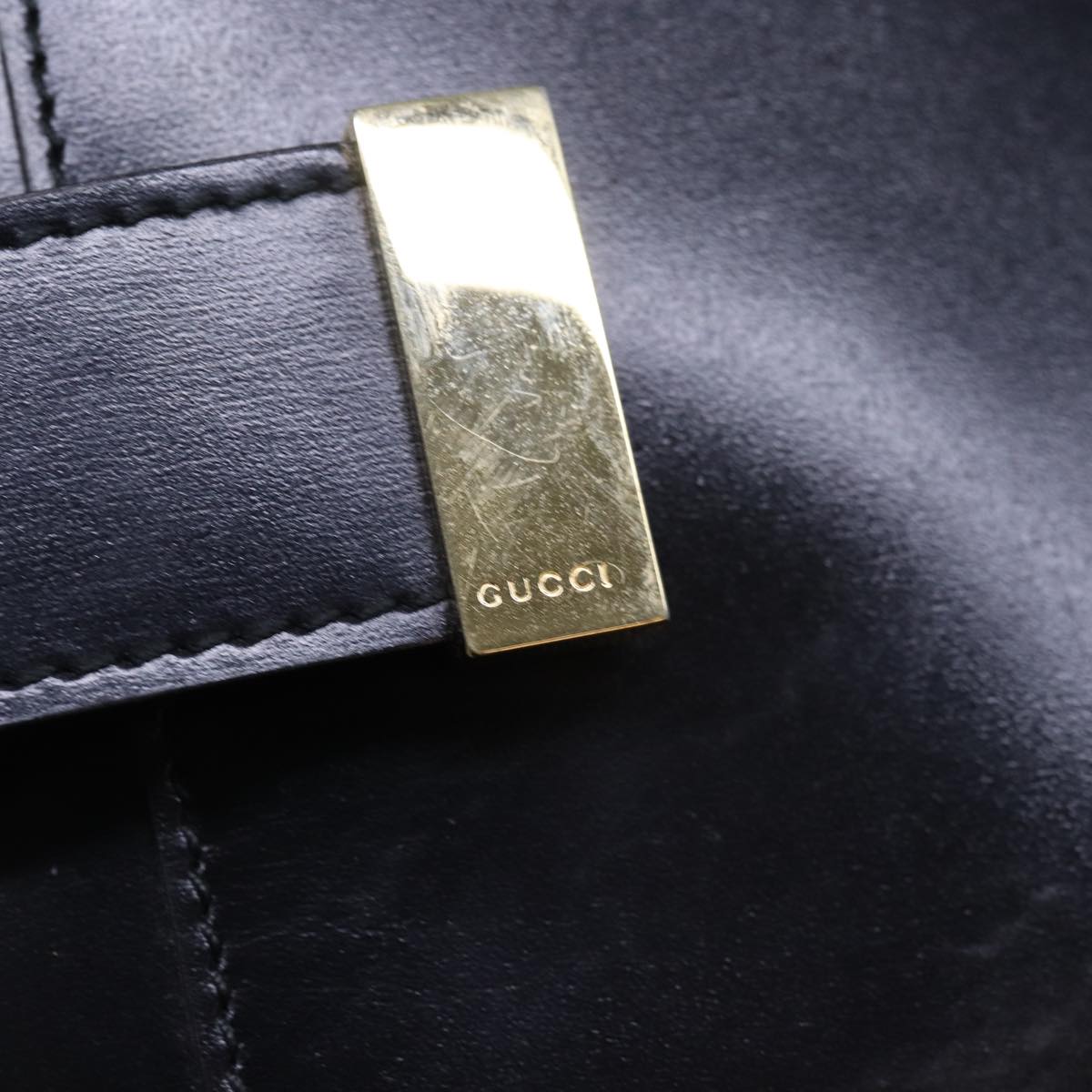 GUCCI Tote Bag Leather Black bs16188