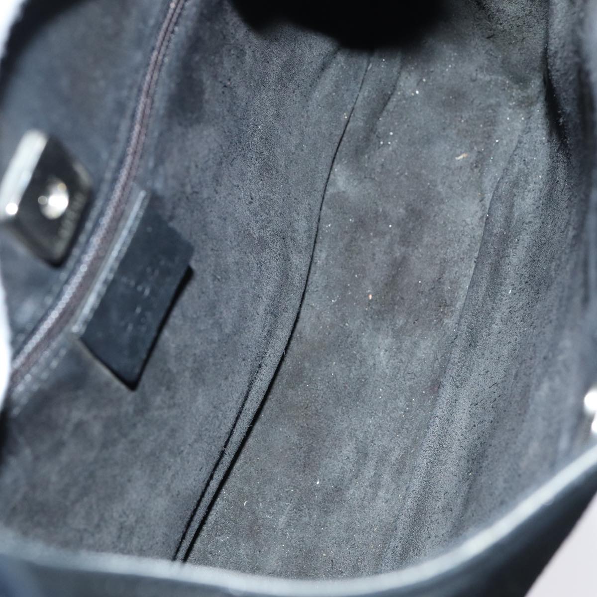GUCCI Shoulder Bag Suede Black 001 3767 bs16234