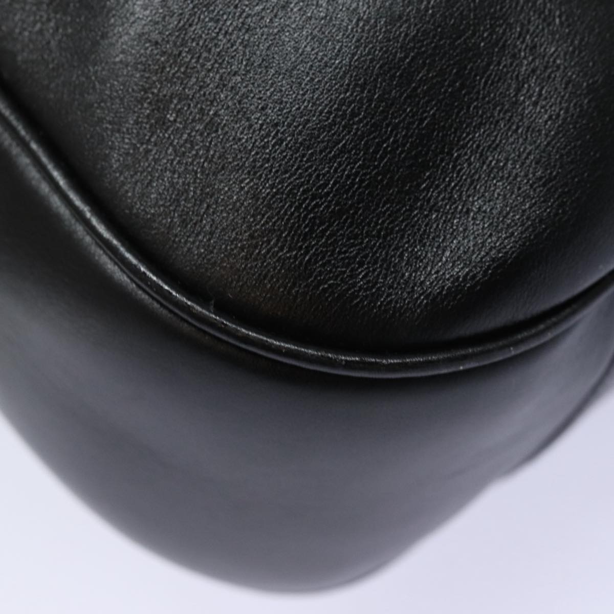 GUCCI Bamboo Hand Bag Leather 2way Black 001 0166 1577 bs16270