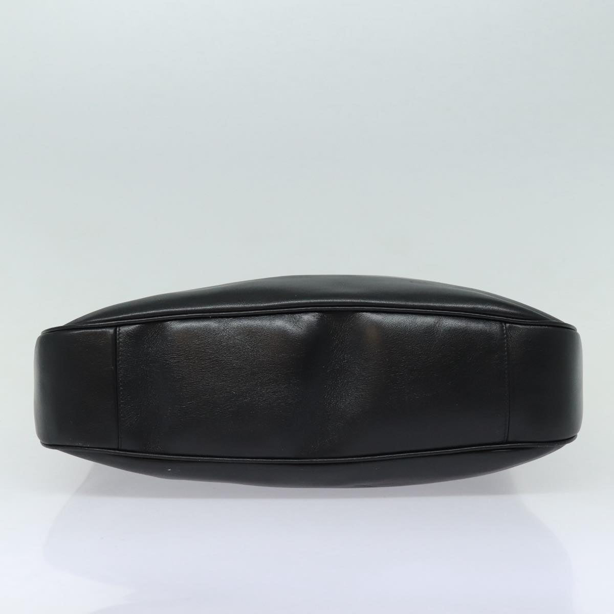 GUCCI Bamboo Hand Bag Leather 2way Black 001 0166 1577 bs16270