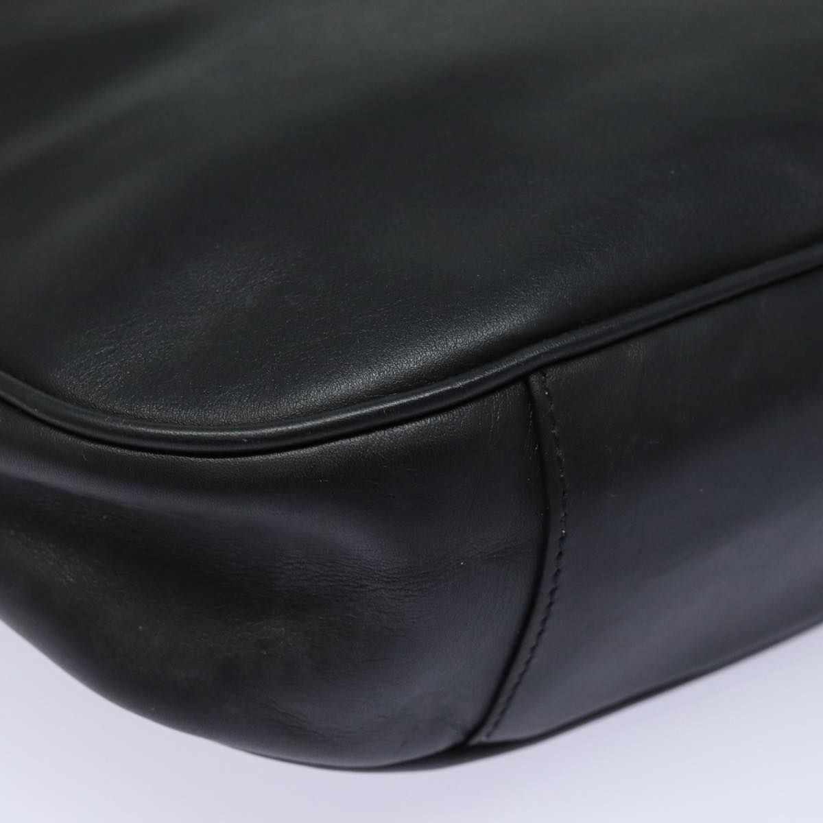 GUCCI Bamboo Hand Bag Leather Black 001 1781 1638 bs16292