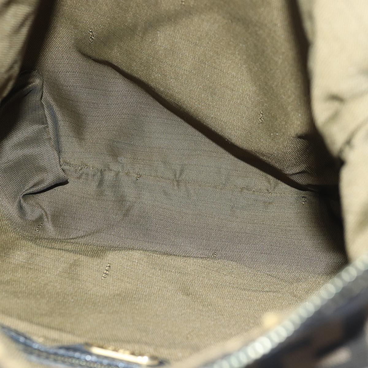 FENDI Zucca Canvas Shoulder Bag Brown Black bs16397