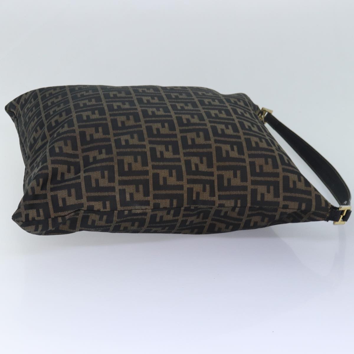 FENDI Zucca Canvas Shoulder Bag Brown Black bs16397