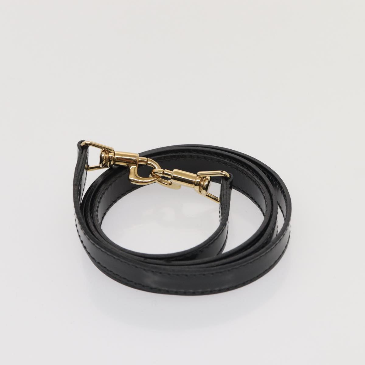 GUCCI Bamboo Vanity Shoulder Bag Enamel 2way Black 000 2040 0323 bs16407