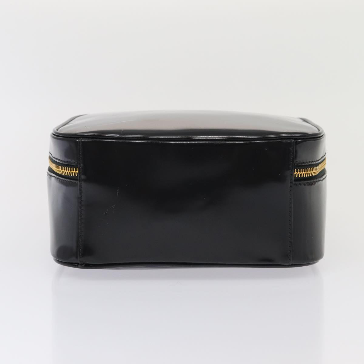 GUCCI Bamboo Vanity Shoulder Bag Enamel 2way Black 000 2040 0323 bs16407