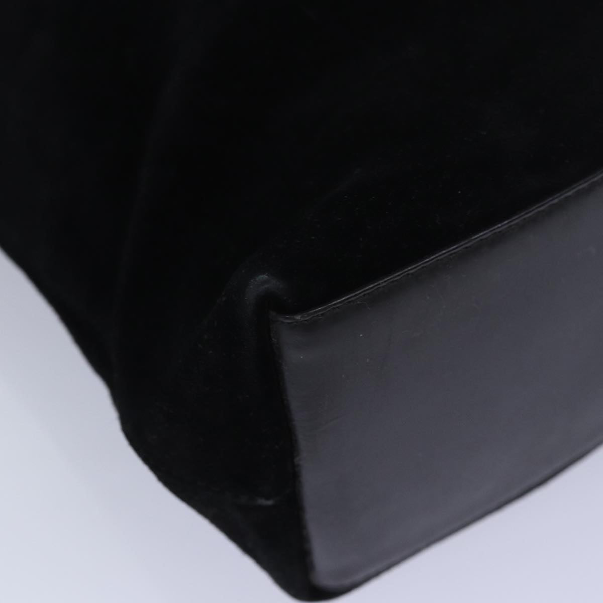 GUCCI Hand Bag Suede Black bs16436