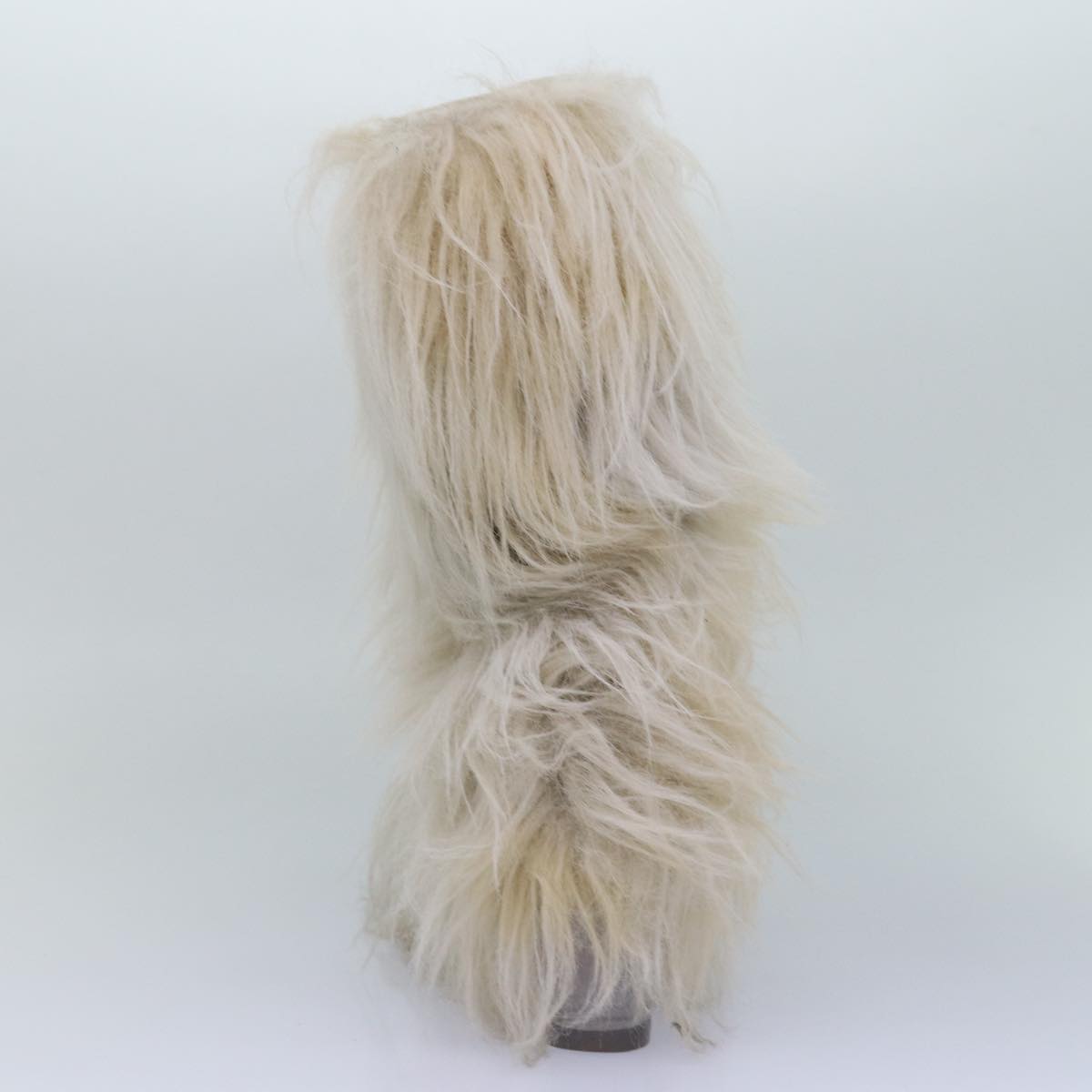 CHANEL boots Wool Beige CC bs16505