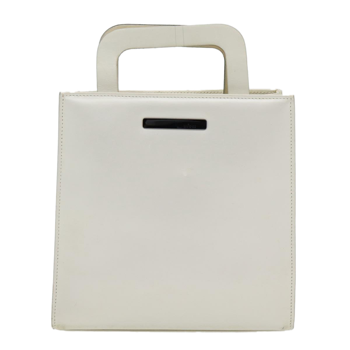 GUCCI Hand Bag Leather 2way White bs16589