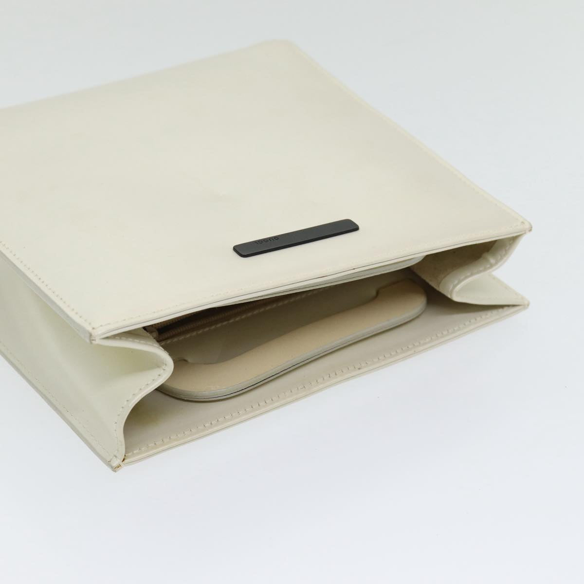 GUCCI Hand Bag Leather 2way White bs16589