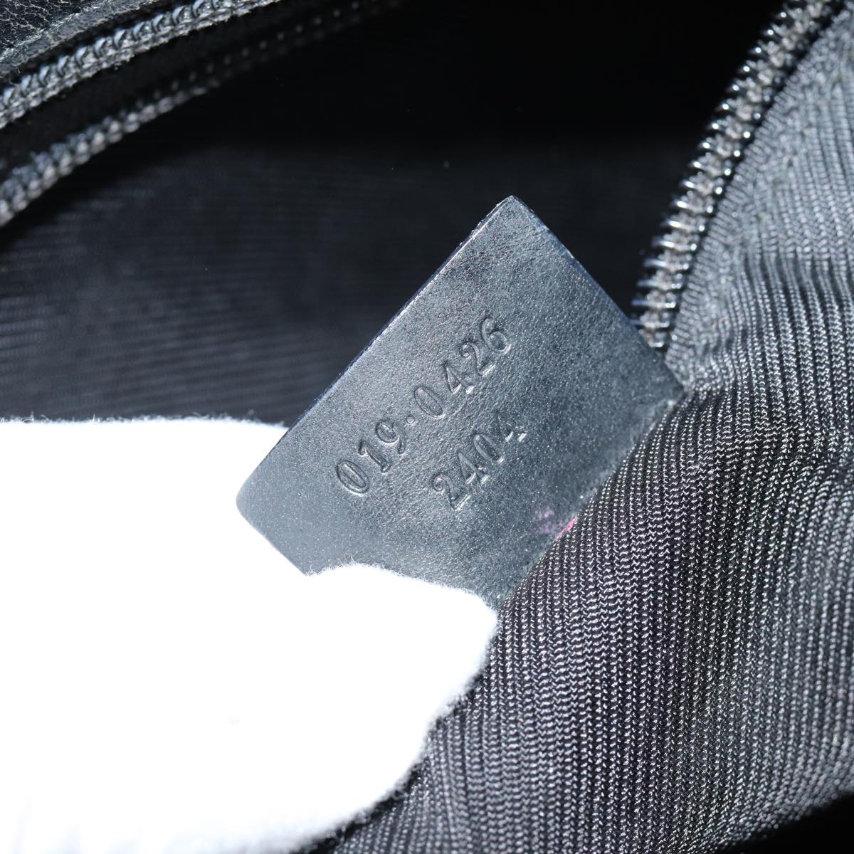 GUCCI GG Canvas Tote Bag Leather Black Silver 019 0426 2404 bs16708