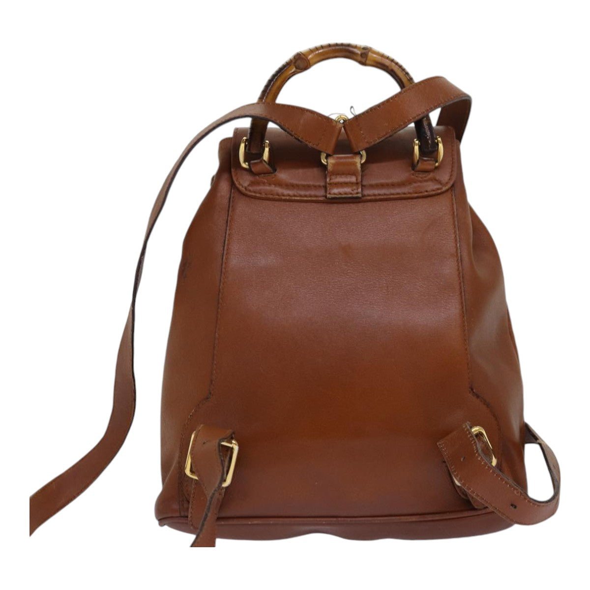 GUCCI Bamboo Backpack Leather Brown bs16715