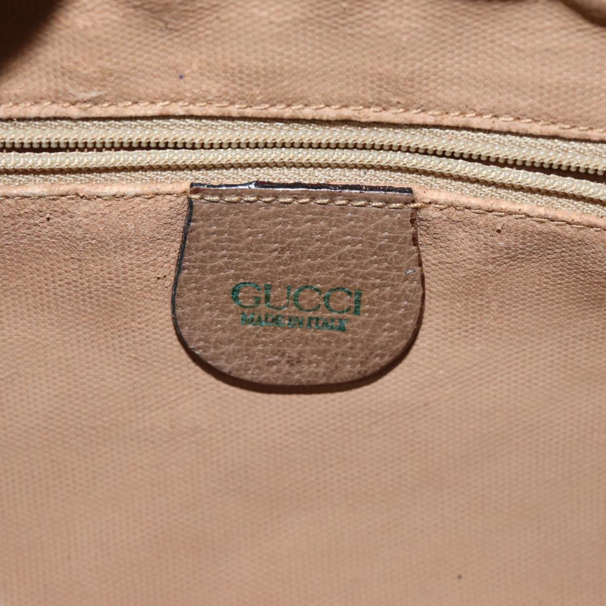 GUCCI GG Canvas Clutch Bag PVC Leather Beige bs16777