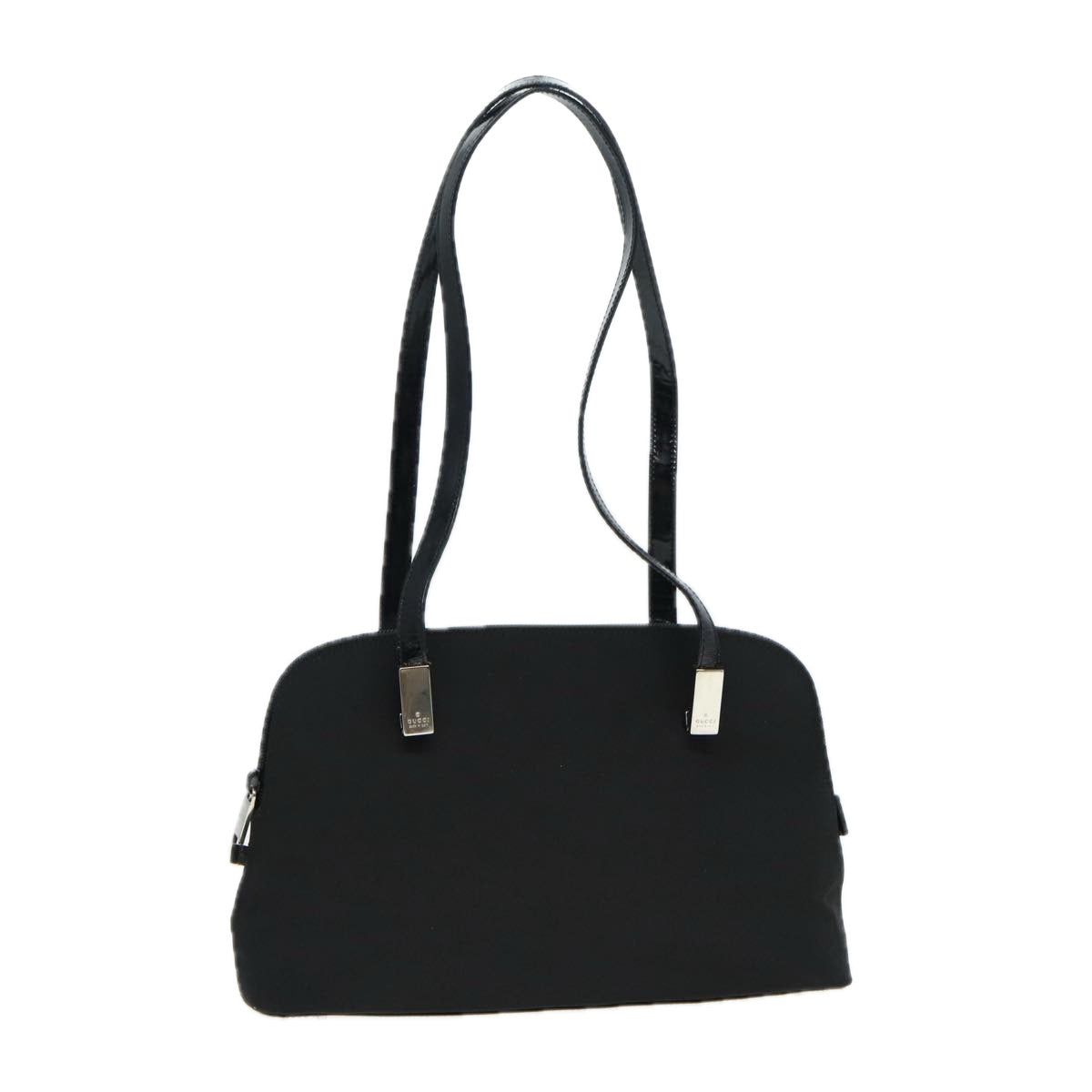 GUCCI Shoulder Bag Nylon Black Silver 001 3261 bs16778