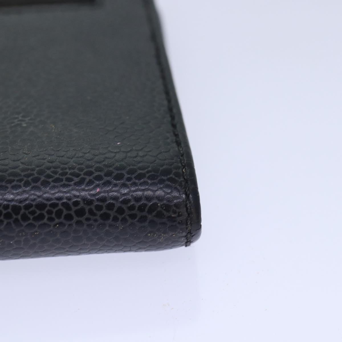 CHANEL COCO Mark Wallet Caviar Skin Black CC bs16881