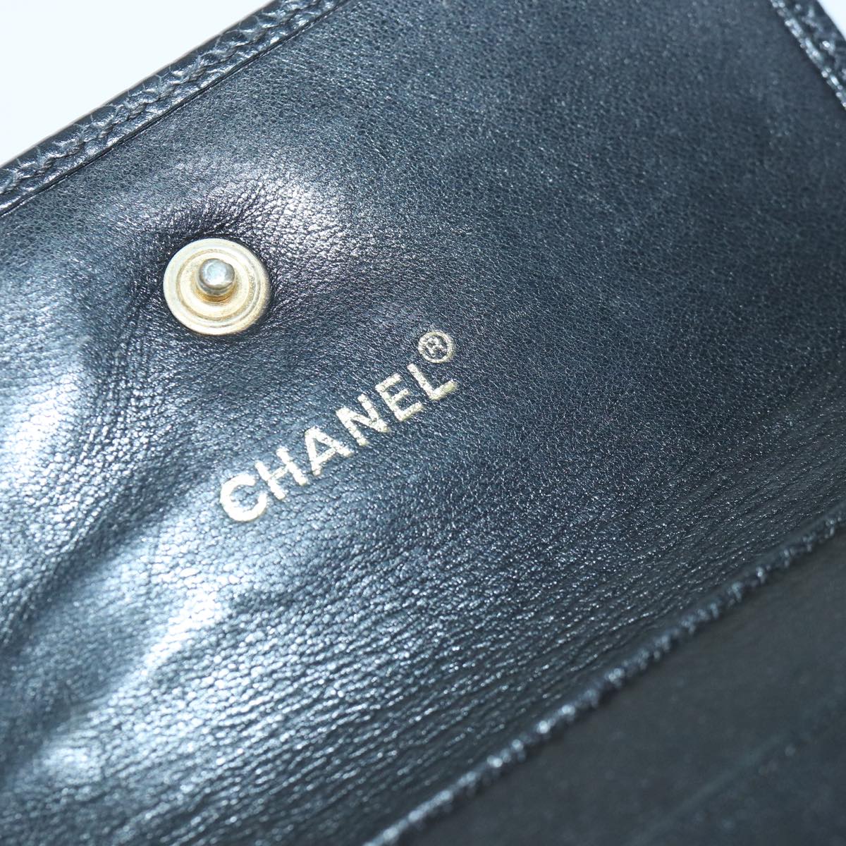 CHANEL COCO Mark Wallet Caviar Skin Black CC bs16881