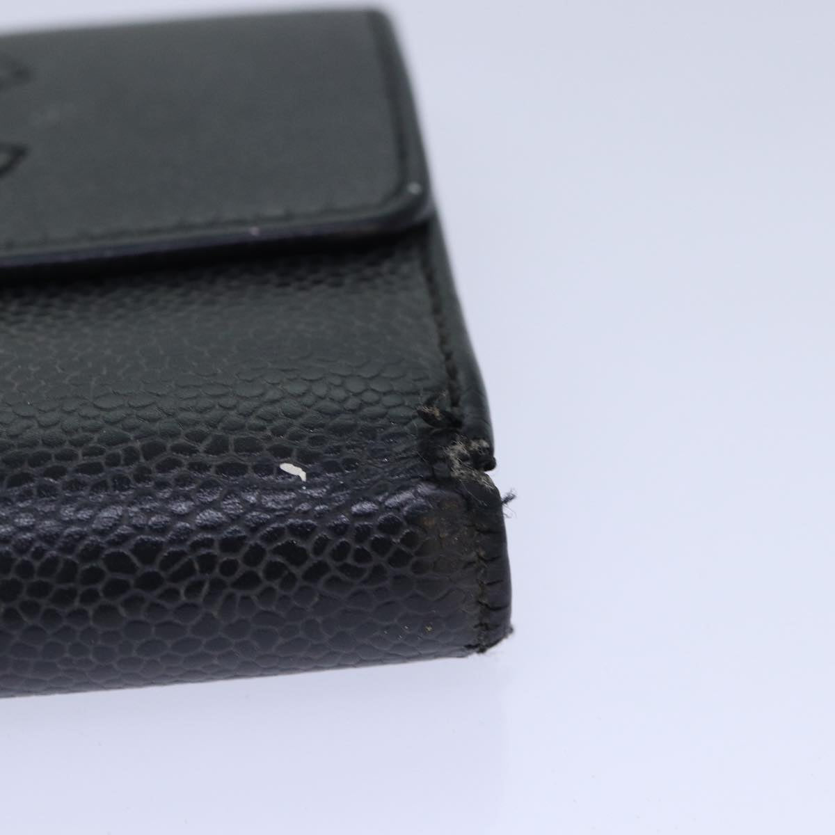 CHANEL COCO Mark Wallet Caviar Skin Black CC bs16881