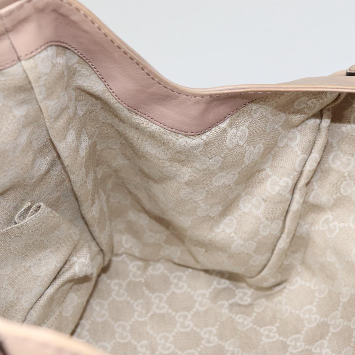 GUCCI Hand Bag Leather Pink Gold 296856 bs16897