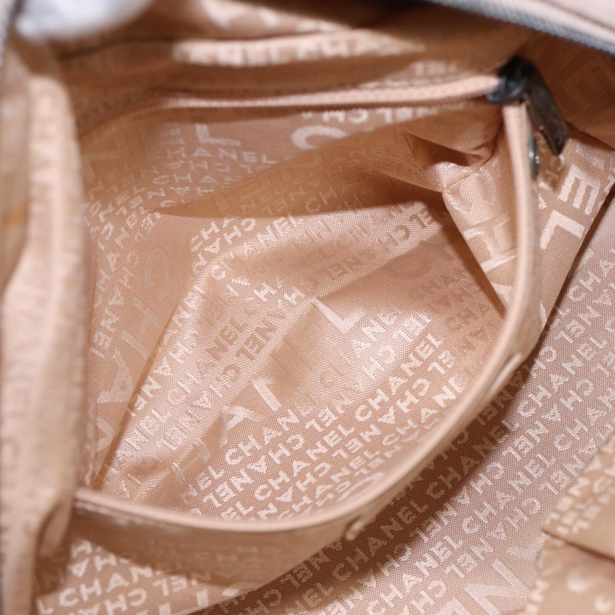 CHANEL Choco Bar Shoulder Bag Caviar Skin Pink Silver CC bs16980