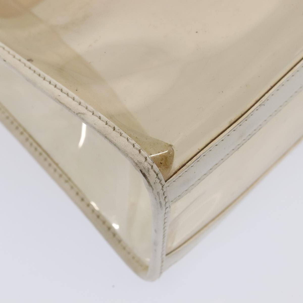 GUCCI Shoulder Bag Vinyl Clear White Silver 001 2058 1772 5 bs17041