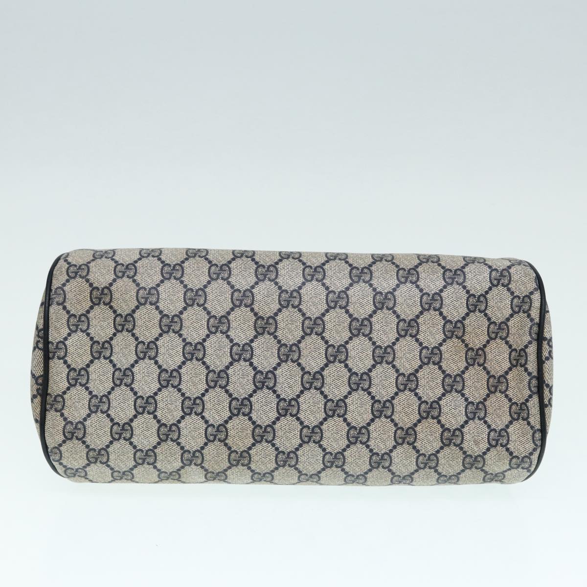 GUCCI GG Supreme Hand Bag PVC Leather Navy Gold bs17043