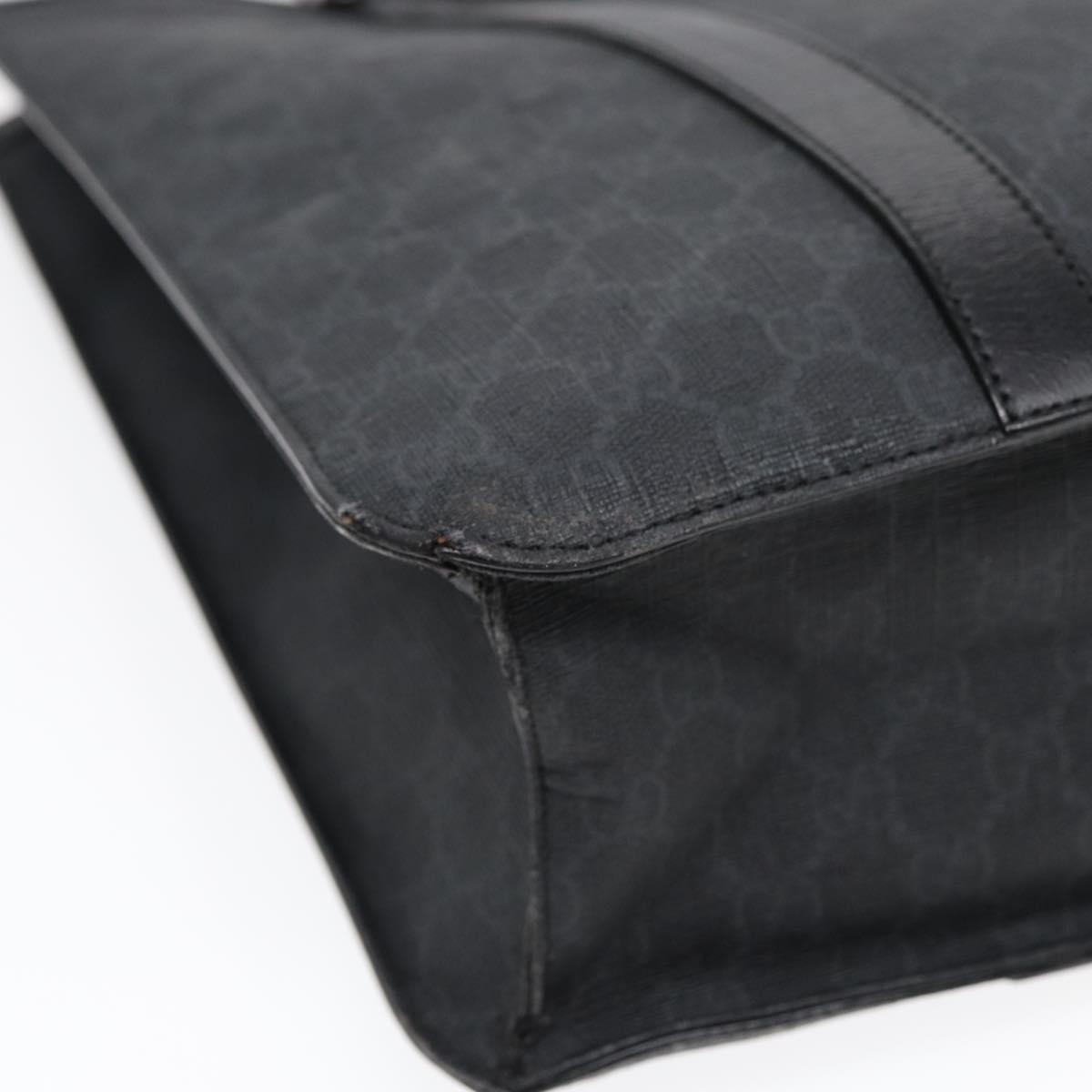 GUCCI GG Canvas Hand Bag Black 322072 bs17120