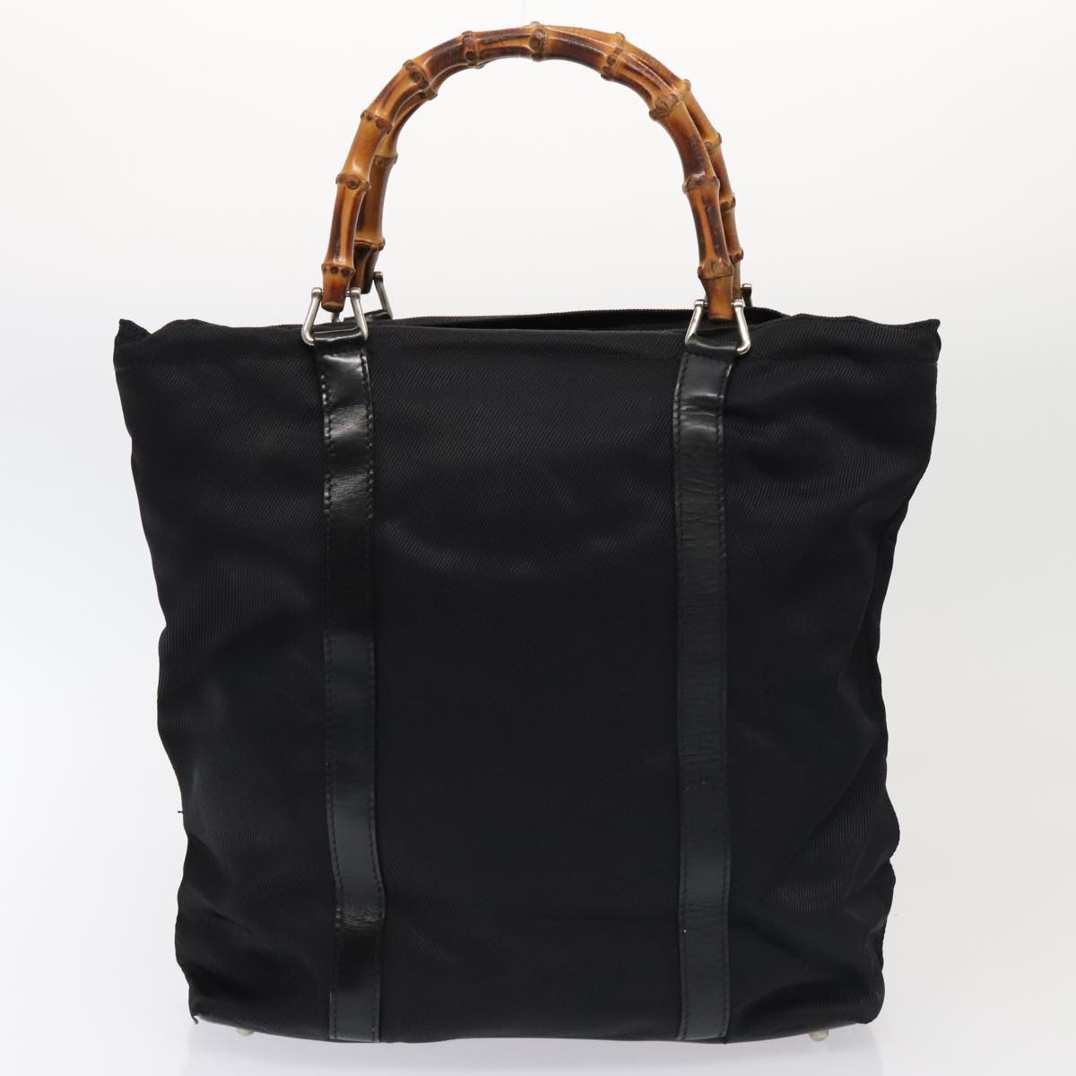 GUCCI Bamboo Hand Bag Nylon 2Set Black bs17121