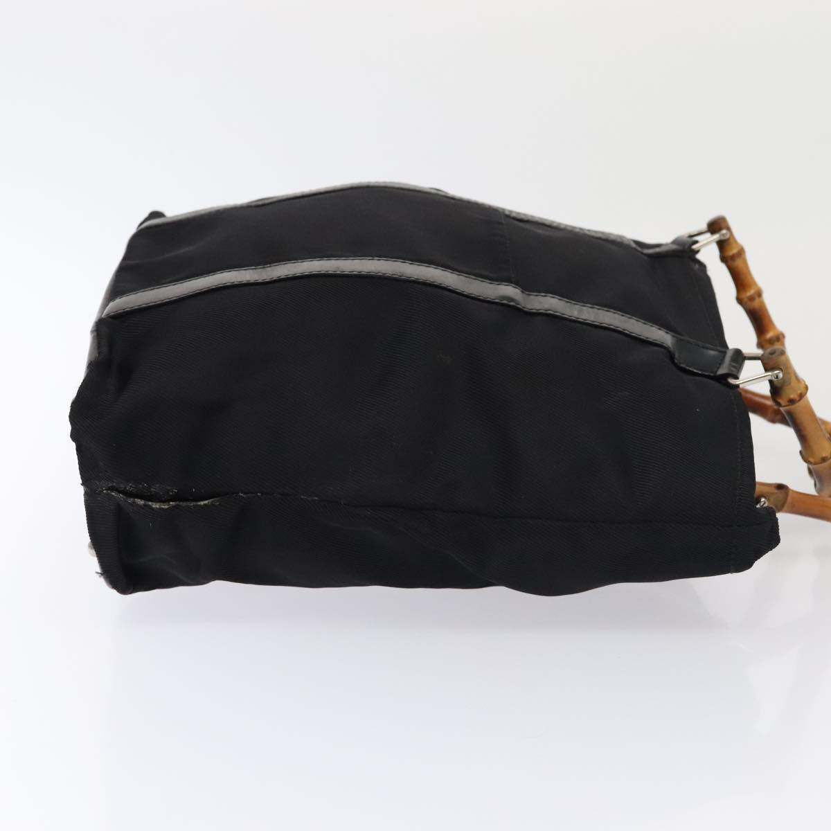 GUCCI Bamboo Hand Bag Nylon 2Set Black bs17121